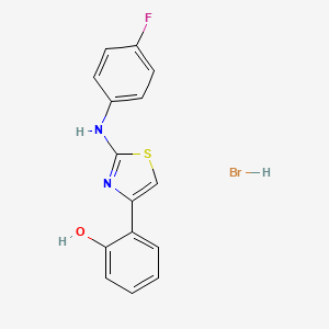 B1437253 2-(4-Fluorophenyl)amino-4-(2-hydroxyphenyl)-1,3-thiazole hydrobromide CAS No. 1211182-74-9