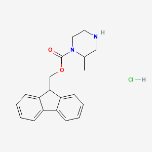 molecular formula C20H23ClN2O2 B1437264 (9h-芴-9-基)甲基 2-甲基哌嗪-1-羧酸盐酸盐 CAS No. 1159826-45-5