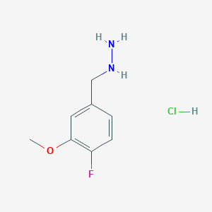 B1437267 (3-Methoxy-4-fluorobenzyl)hydrazine hydrochloride CAS No. 766498-29-7