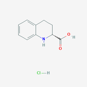 molecular formula C10H12ClNO2 B1437271 (r)-1,2,3,4-四氢喹啉-2-羧酸盐酸盐 CAS No. 75433-76-0