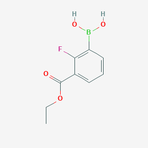 B1437274 (3-(Ethoxycarbonyl)-2-fluorophenyl)boronic acid CAS No. 1072952-52-3