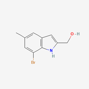 molecular formula C10H10BrNO B1437275 (7-溴-5-甲基-1H-吲哚-2-基)甲醇 CAS No. 53590-76-4