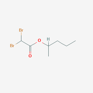 Acetic acid, dibromo, 1-methylbutyl ester