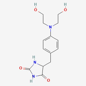 5-({4-[Bis(2-hydroxyethyl)amino]phenyl}methyl)imidazolidine-2,4-dione