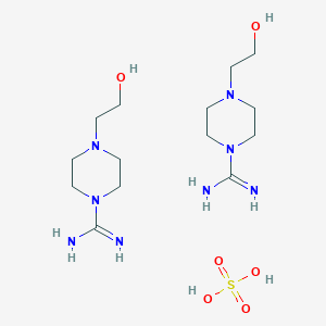 molecular formula C14H34N8O6S B1437281 4-(2-羟乙基)-哌嗪-1-甲酰胺半硫酸盐 CAS No. 28457-23-0