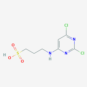 3-[(2,6-Dichloropyrimidin-4-yl)amino]propane-1-sulfonic acid