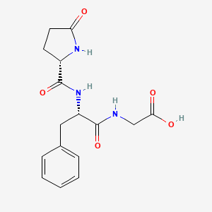 molecular formula C16H19N3O5 B14372840 Pyroglutamyl-phenylalanyl-glycine CAS No. 90986-81-5