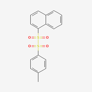 molecular formula C17H14O4S2 B14372841 1-(4-Methylphenyl)-2-(naphthalen-1-yl)-1,1,2,2-tetraoxo-1lambda~6~,2lambda~6~-disulfane CAS No. 91222-51-4