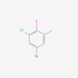 molecular formula C7H5BrClI B1437290 5-Bromo-1-chloro-2-iodo-3-methylbenzene CAS No. 1000573-87-4