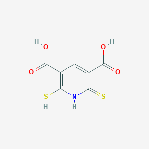 molecular formula C7H5NO4S2 B14372914 6-Sulfanyl-2-sulfanylidene-1,2-dihydropyridine-3,5-dicarboxylic acid CAS No. 90294-30-7