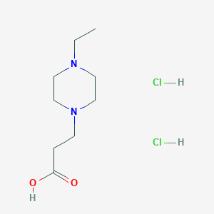 molecular formula C9H20Cl2N2O2 B1437292 3-(4-Ethylpiperazin-1-yl)propanoic acid dihydrochloride CAS No. 1185303-69-8