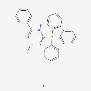 molecular formula C29H27INOPS B14372943 Phosphonium, [1-(benzoylamino)-2-(ethylthio)ethenyl]triphenyl-, iodide CAS No. 90283-70-8