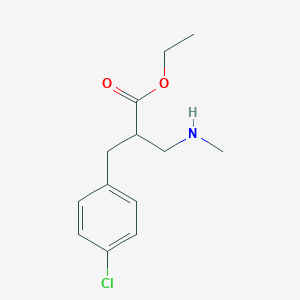 molecular formula C13H18ClNO2 B1437295 Ethyl 3-(4-Chloro-phenyl)-2-methylaminomethyl-propionate CAS No. 886364-67-6