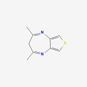 molecular formula C9H10N2S B14372968 2,4-Dimethyl-3H-thieno[3,4-b][1,4]diazepine CAS No. 90070-16-9