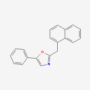 molecular formula C20H15NO B14372996 2-[(Naphthalen-1-yl)methyl]-5-phenyl-1,3-oxazole CAS No. 90011-99-7