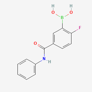 molecular formula C13H11BFNO3 B1437300 (2-氟-5-(苯基甲酰)苯基)硼酸 CAS No. 874289-41-5