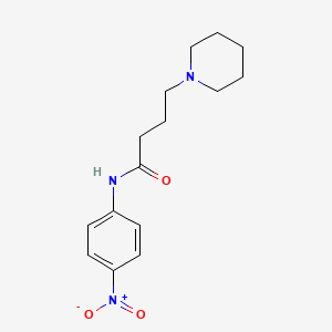 molecular formula C15H21N3O3 B14373004 N-(4-Nitrophenyl)-4-(piperidin-1-yl)butanamide CAS No. 90279-48-4