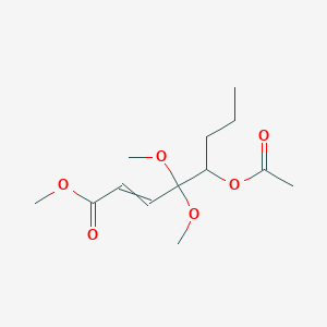 Methyl 5-(acetyloxy)-4,4-dimethoxyoct-2-enoate