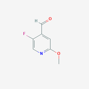 molecular formula C7H6FNO2 B1437302 5-Fluoro-2-methoxyisonicotinaldehyde CAS No. 884495-12-9