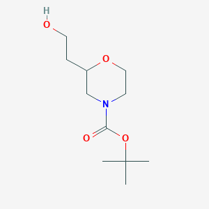 molecular formula C11H21NO4 B1437305 叔丁基 2-(2-羟乙基)吗啉-4-羧酸盐 CAS No. 913642-78-1