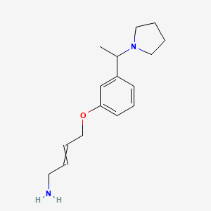 4-{3-[1-(Pyrrolidin-1-yl)ethyl]phenoxy}but-2-en-1-amine