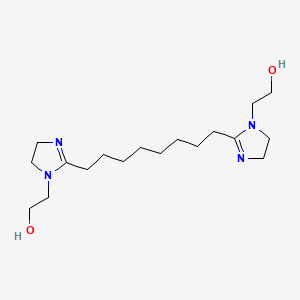 molecular formula C18H34N4O2 B14373071 2,2'-{Octane-1,8-diylbis[(4,5-dihydro-1H-imidazole-2,1-diyl)]}di(ethan-1-ol) CAS No. 90745-66-7