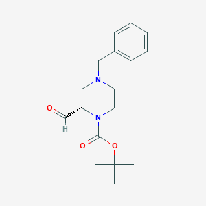 molecular formula C17H24N2O3 B1437308 (S)-1-Boc-4-benzylpiperazine-2-carbaldehyde CAS No. 947275-36-7