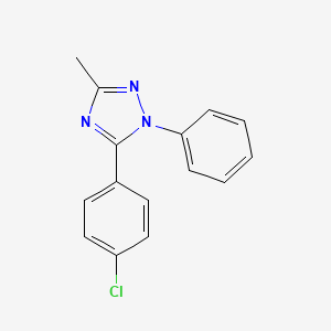 molecular formula C15H12ClN3 B14373089 5-(4-chlorophenyl)-3-methyl-1-phenyl-1H-1,2,4-triazole CAS No. 89804-57-9