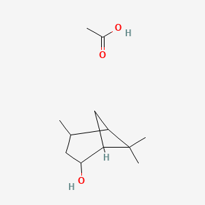 molecular formula C12H22O3 B14373120 Acetic acid;4,6,6-trimethylbicyclo[3.1.1]heptan-2-ol CAS No. 90988-59-3