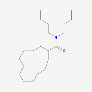 molecular formula C21H41NO B14373122 N,N-Dibutylcyclododecanecarboxamide CAS No. 91424-68-9