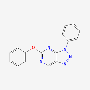 molecular formula C16H11N5O B14373129 5-Phenoxy-3-phenyl-3H-[1,2,3]triazolo[4,5-d]pyrimidine CAS No. 91322-03-1