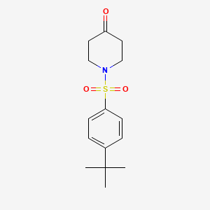 molecular formula C15H21NO3S B1437351 1-[(4-tert-Butylphenyl)sulfonyl]piperidin-4-one CAS No. 1018302-46-9