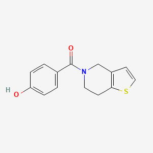 molecular formula C14H13NO2S B1437353 4-{4H,5H,6H,7H-thieno[3,2-c]pyridine-5-carbonyl}phenol CAS No. 1019376-54-5