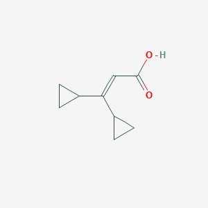 molecular formula C9H12O2 B1437371 3,3-Dicyclopropylprop-2-enoic acid CAS No. 37520-24-4