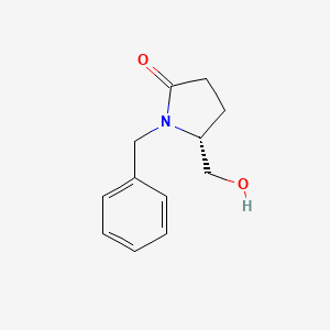 molecular formula C12H15NO2 B1437373 (5R)-1-benzyl-5-(hydroxymethyl)pyrrolidin-2-one CAS No. 1373512-30-1