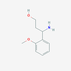 molecular formula C10H15NO2 B1437376 3-Amino-3-(2-methoxyphenyl)propan-1-ol CAS No. 612532-21-5