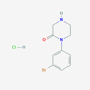 molecular formula C10H12BrClN2O B1437394 1-(3-溴苯基)哌嗪-2-酮盐酸盐 CAS No. 215649-81-3