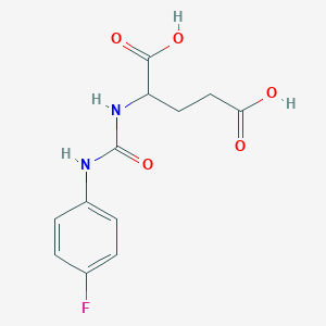 molecular formula C12H13FN2O5 B1437399 2-{[(4-氟苯基)氨基甲酰基]氨基}戊二酸 CAS No. 1396962-47-2