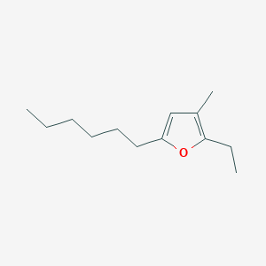 B14374002 2-Ethyl-5-hexyl-3-methylfuran CAS No. 89932-17-2