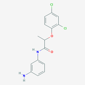 molecular formula C15H14Cl2N2O2 B1437410 N-(3-Aminophenyl)-2-(2,4-dichlorophenoxy)-propanamide CAS No. 75004-52-3