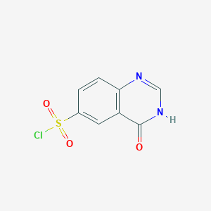 molecular formula C8H5ClN2O3S B1437426 4-Oxo-3,4-dihydroquinazoline-6-sulfonyl chloride CAS No. 81870-98-6