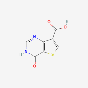 molecular formula C7H4N2O3S B1437427 4-Oxo-3,4-dihydrothieno[3,2-d]pyrimidine-7-carboxylic acid CAS No. 1527518-33-7
