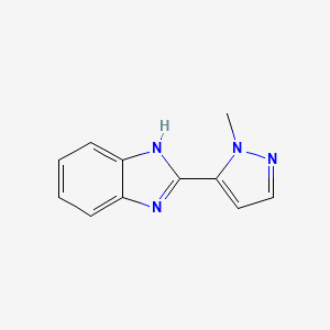 molecular formula C11H10N4 B1437432 2-(1-methyl-1H-pyrazol-5-yl)-1H-benzimidazole CAS No. 953072-02-1