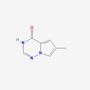 molecular formula C7H7N3O B1437454 6-甲基吡咯并[2,1-f][1,2,4]三嗪-4(3H)-酮 CAS No. 310430-81-0