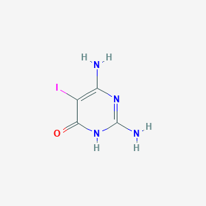 molecular formula C4H5IN4O B1437459 2,6-二氨基-5-碘嘧啶-4-醇 CAS No. 79595-73-6