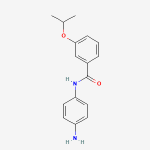 molecular formula C16H18N2O2 B1437474 N-(4-氨基苯基)-3-异丙氧基苯甲酰胺 CAS No. 1020055-93-9