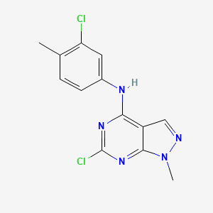 B1437483 6-chloro-N-(3-chloro-4-methylphenyl)-1-methyl-1H-pyrazolo[3,4-d]pyrimidin-4-amine CAS No. 1040662-70-1