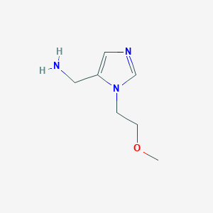 molecular formula C7H13N3O B1437497 1-[1-(2-methoxyethyl)-1H-imidazol-5-yl]methanamine CAS No. 1083300-53-1
