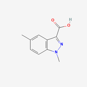 molecular formula C10H10N2O2 B1437499 1,5-二甲基-1H-吲唑-3-甲酸 CAS No. 1033693-06-9