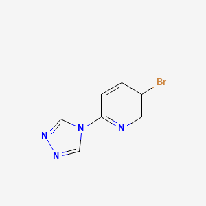 molecular formula C8H7BrN4 B1437500 5-溴-4-甲基-2-(4H-1,2,4-三唑-4-基)吡啶 CAS No. 1060817-70-0